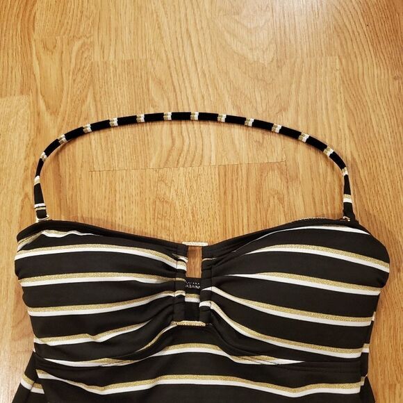 Ralph Lauren Dylan Lurex Stripe Ring Front Bandini - Picture 10 of 16